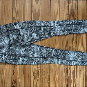 lululemon athletica Black and White Patterned Leggings